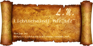 Lichtscheindl Máté névjegykártya